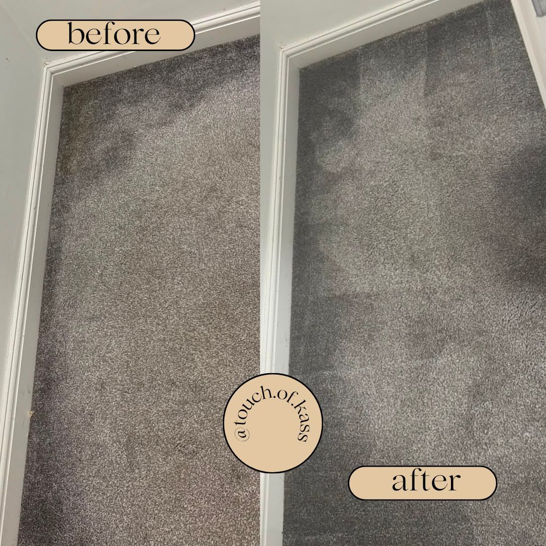 Genuine Touch of Kass carpet cleaning before and after